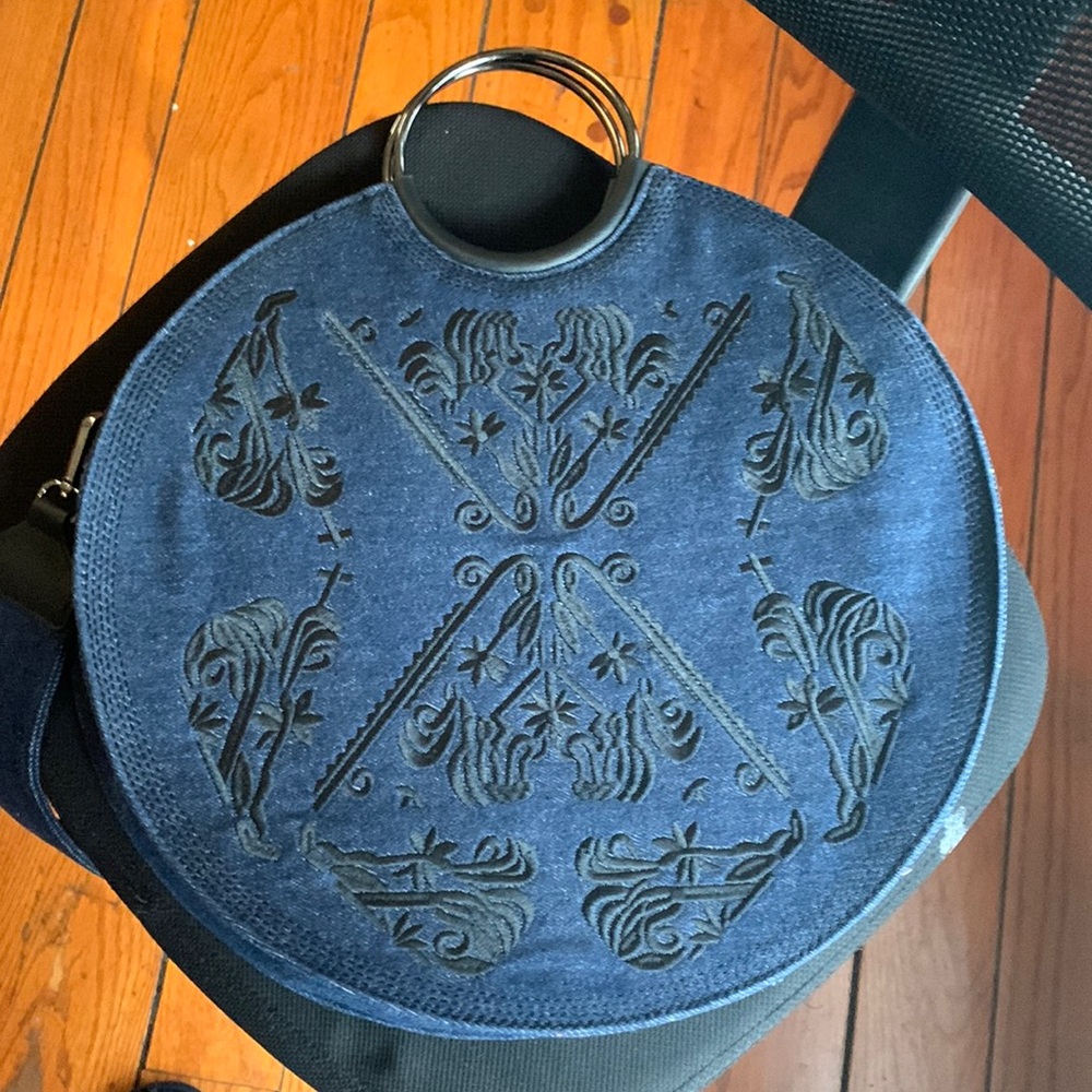 Awesome denim circle purse